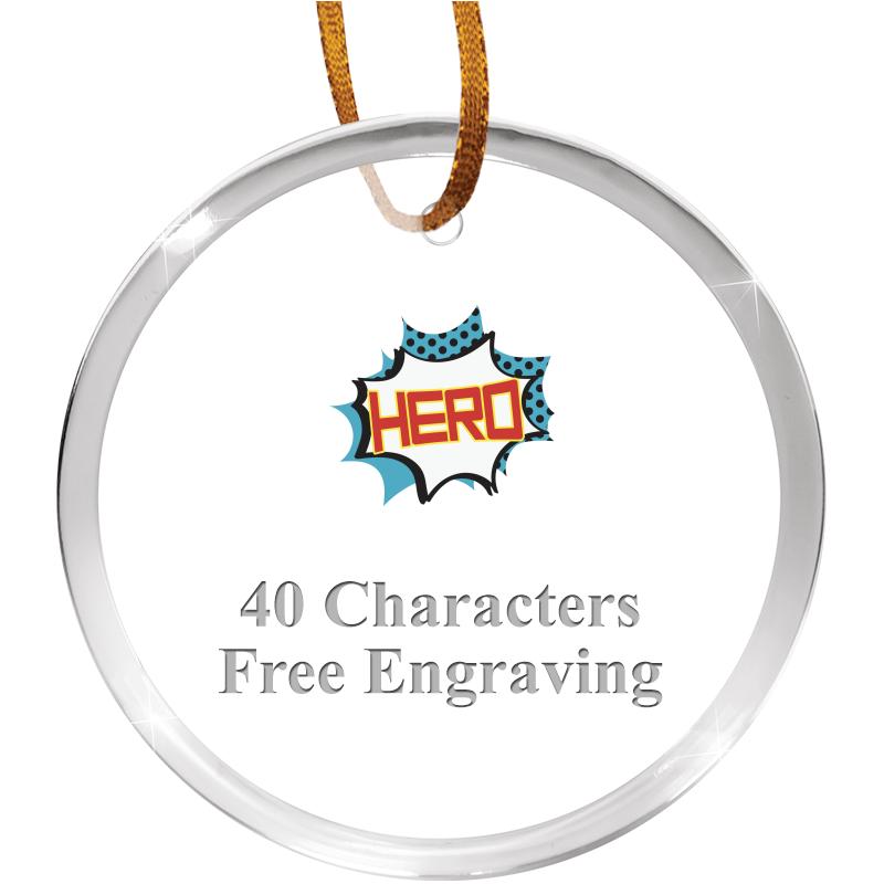 3 1/4" ROUND ACRYLIC ORNAMENT