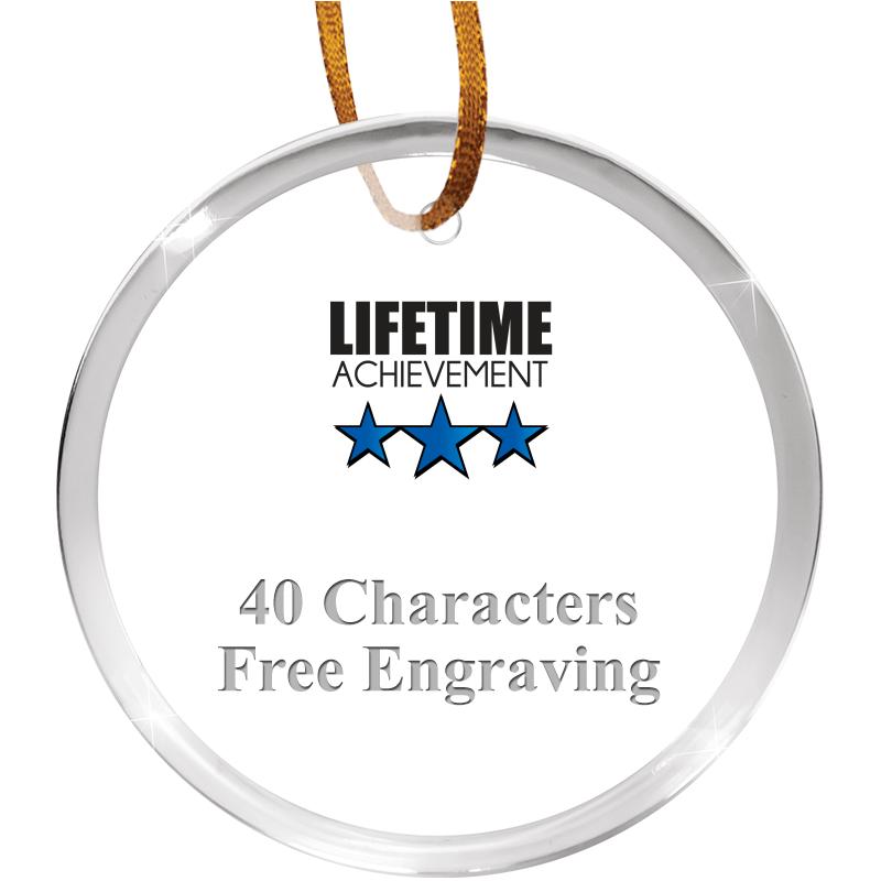 3 1/4" ROUND ACRYLIC ORNAMENT