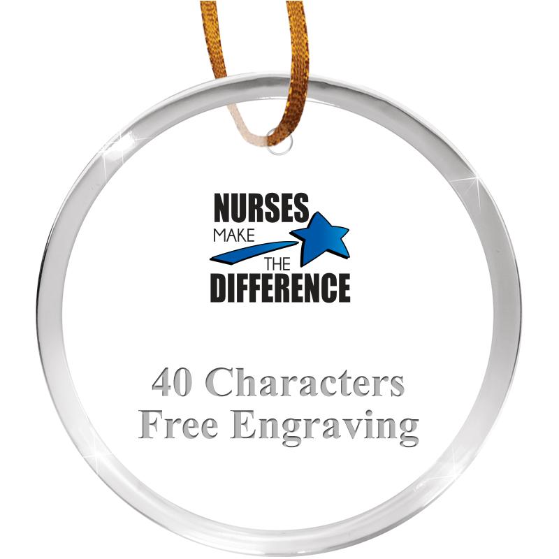 3 1/4" ROUND ACRYLIC ORNAMENT