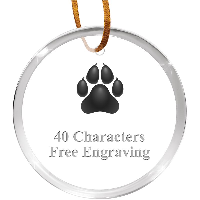 3 1/4" ROUND ACRYLIC ORNAMENT