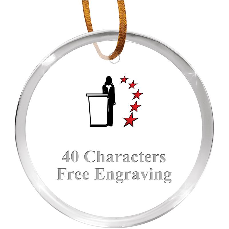 3 1/4" ROUND ACRYLIC ORNAMENT