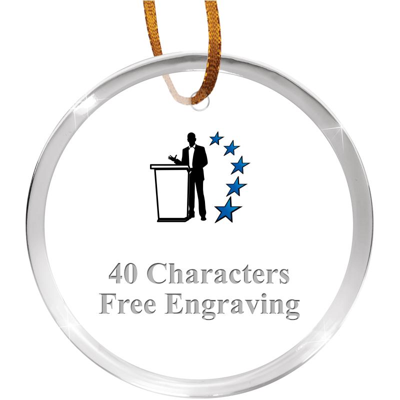 3 1/4" ROUND ACRYLIC ORNAMENT