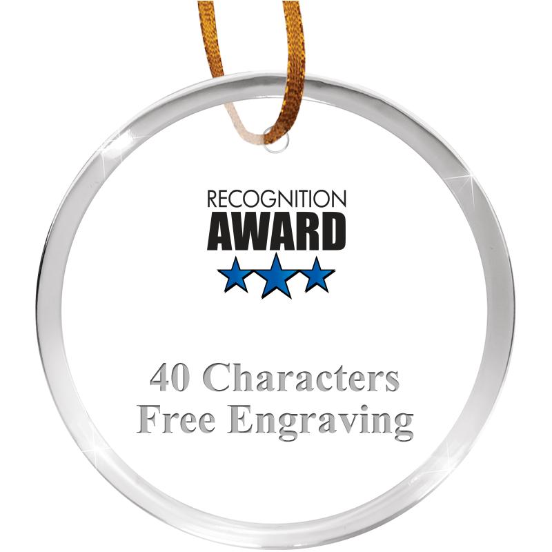 3 1/4" ROUND ACRYLIC ORNAMENT