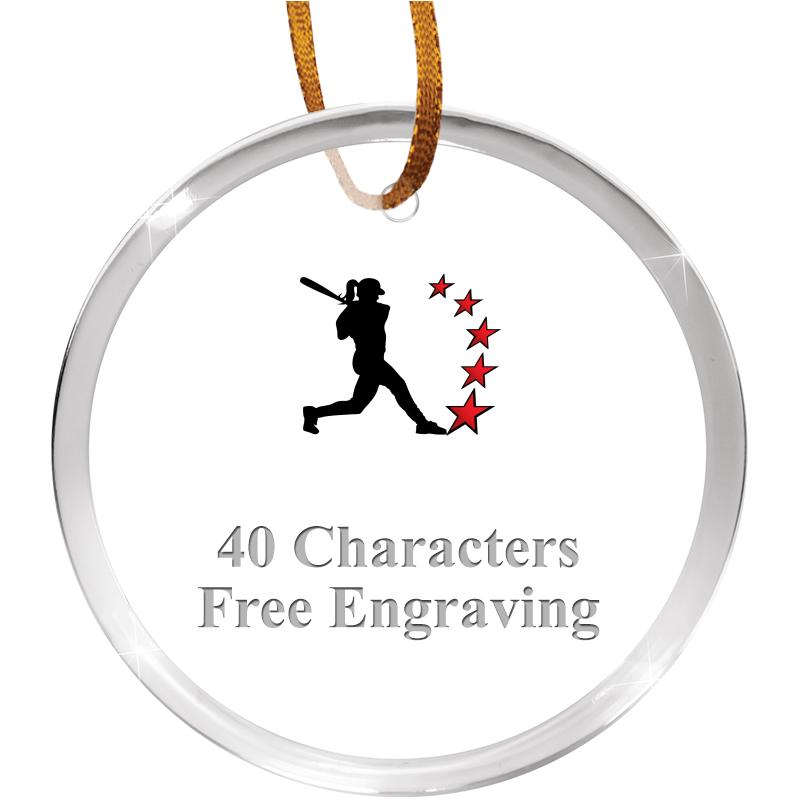 3 1/4" ROUND ACRYLIC ORNAMENT