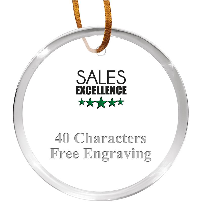 3 1/4" ROUND ACRYLIC ORNAMENT