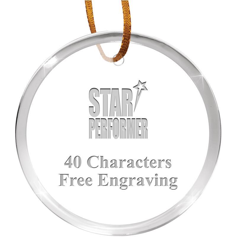 3 1/4" ROUND ACRYLIC ORNAMENT