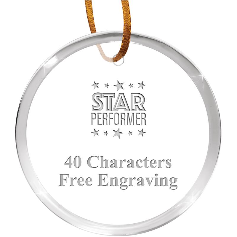 3 1/4" ROUND ACRYLIC ORNAMENT