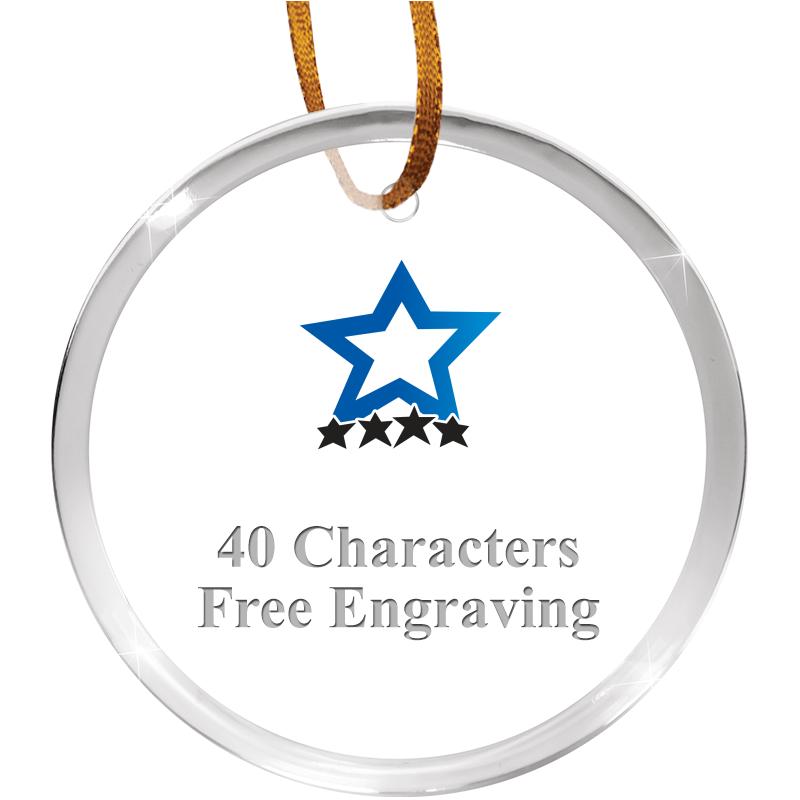 3 1/4" ROUND ACRYLIC ORNAMENT