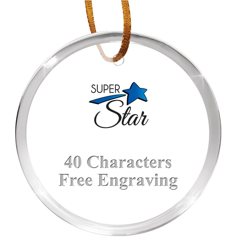 3 1/4" ROUND ACRYLIC ORNAMENT