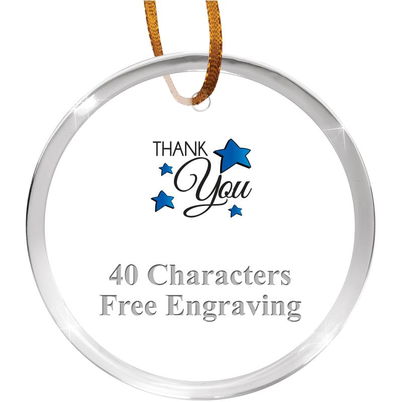 3 1/4" ROUND ACRYLIC ORNAMENT