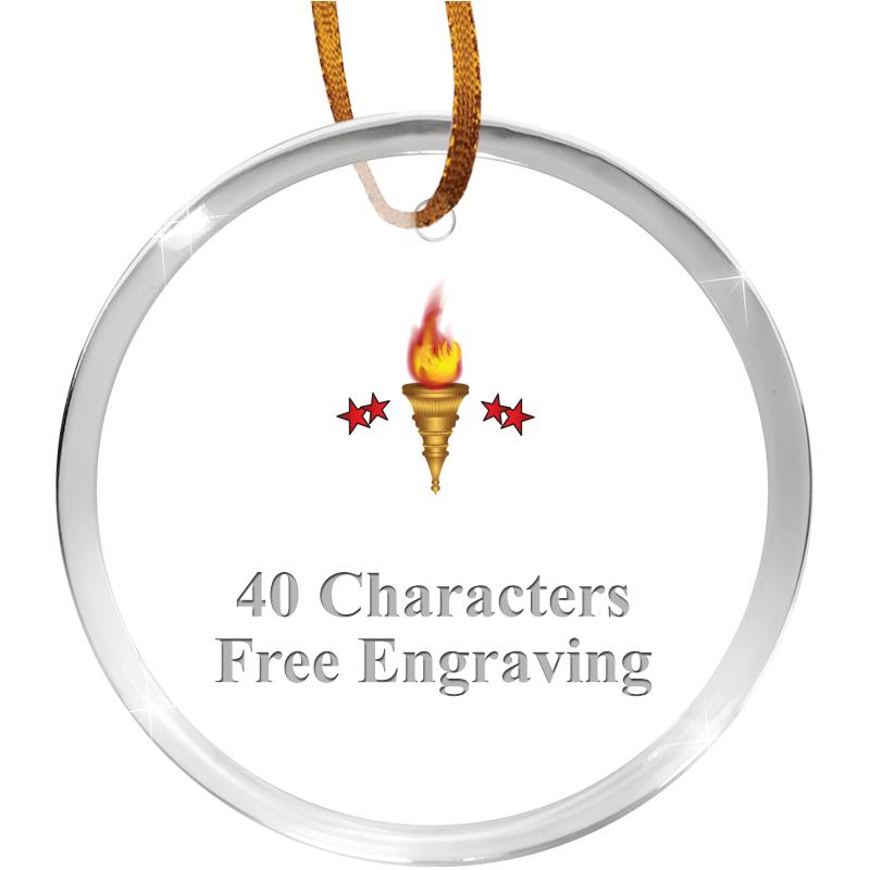 3 1/4" ROUND ACRYLIC ORNAMENT