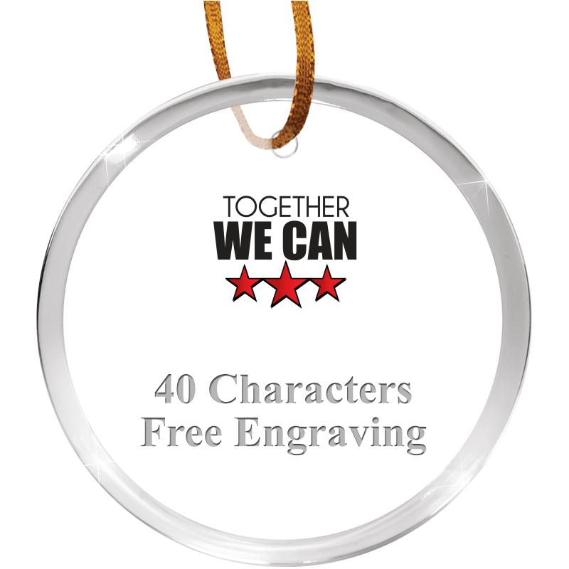 3 1/4" ROUND ACRYLIC ORNAMENT