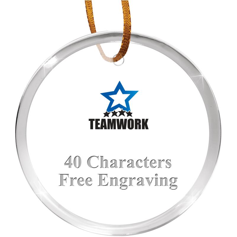 3 1/4" ROUND ACRYLIC ORNAMENT