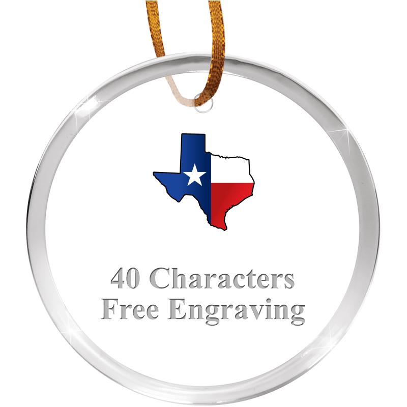 3 1/4" ROUND ACRYLIC ORNAMENT