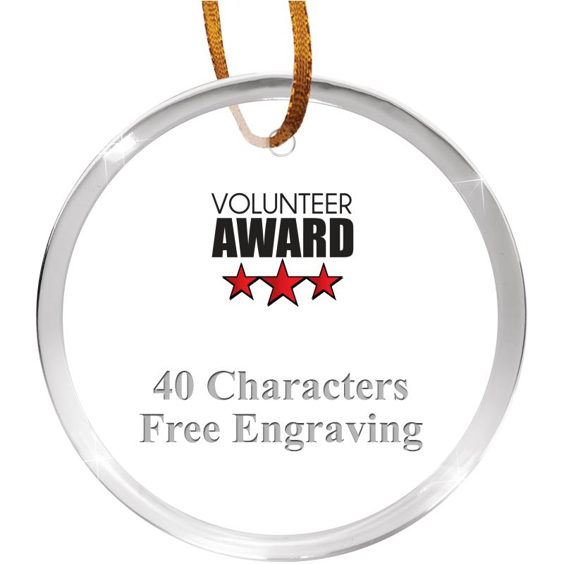 3 1/4" ROUND ACRYLIC ORNAMENT