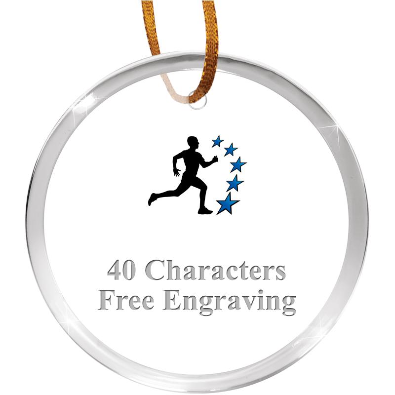 3 1/4" ROUND ACRYLIC ORNAMENT