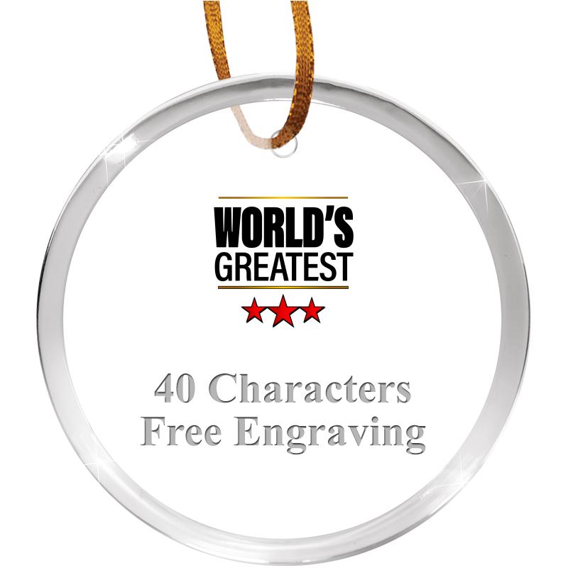 3 1/4" ROUND ACRYLIC ORNAMENT