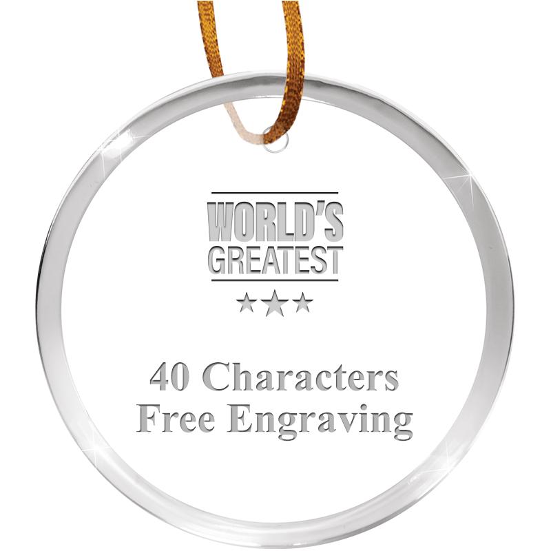 3 1/4" ROUND ACRYLIC ORNAMENT