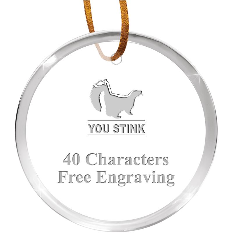 3 1/4" ROUND ACRYLIC ORNAMENT