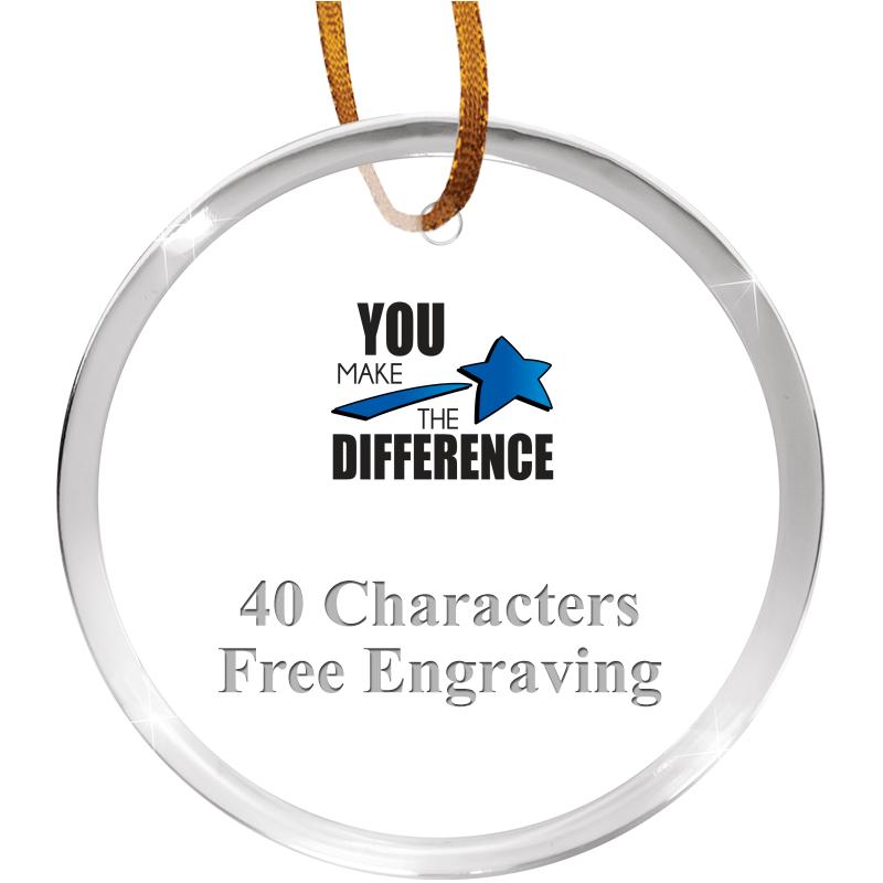 3 1/4" ROUND ACRYLIC ORNAMENT