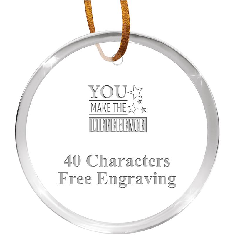 3 1/4" ROUND ACRYLIC ORNAMENT