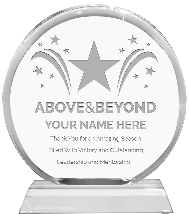 8" OVATION ACRYLIC-PRESET TEXT