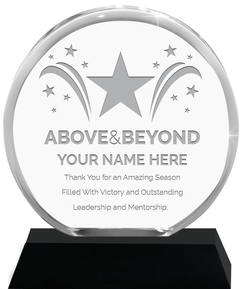 8" OVATION ACRYLIC-PRESET TEXT