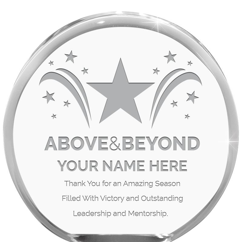 8" OVATION ACRYLIC-PRESET TEXT