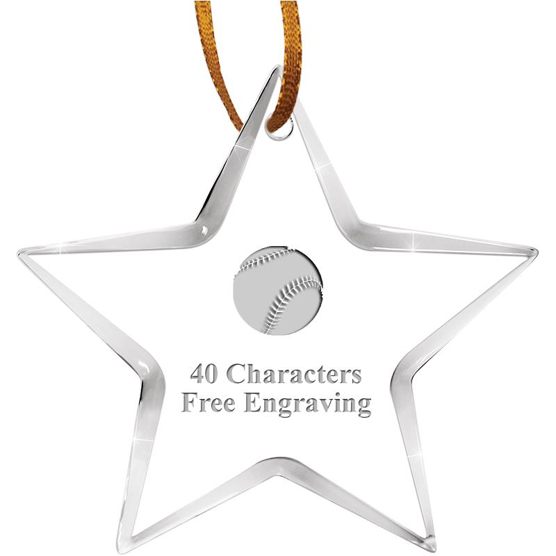 3 1/2" STAR ACRYLIC ORNAMENT