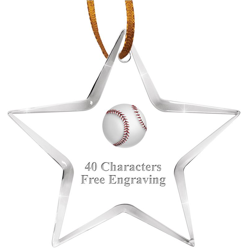 3 1/2" STAR ACRYLIC ORNAMENT