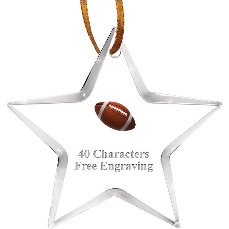 3 1/2" STAR ACRYLIC ORNAMENT