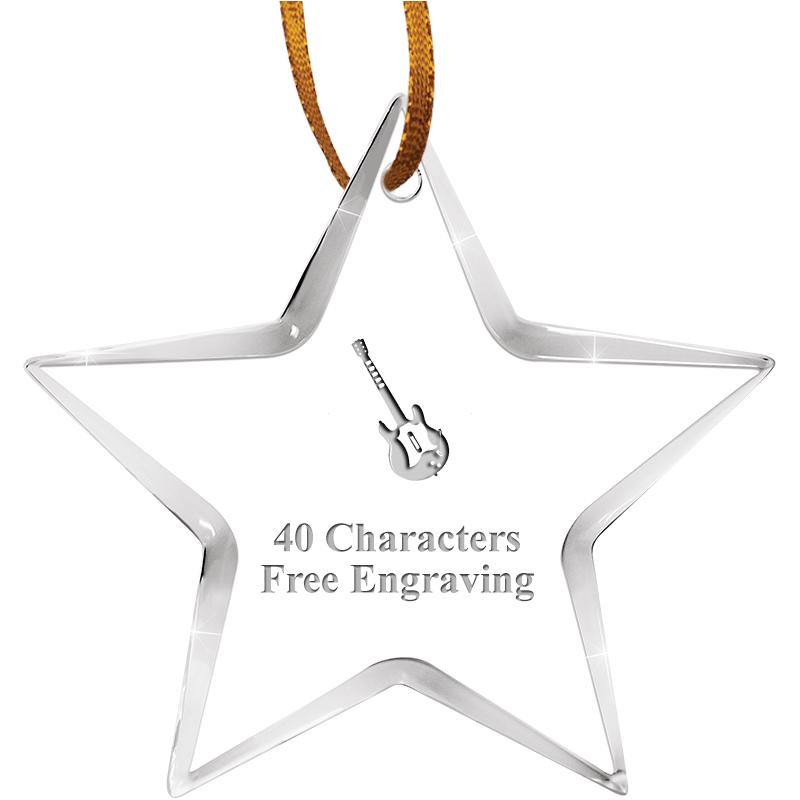 3 1/2" STAR ACRYLIC ORNAMENT