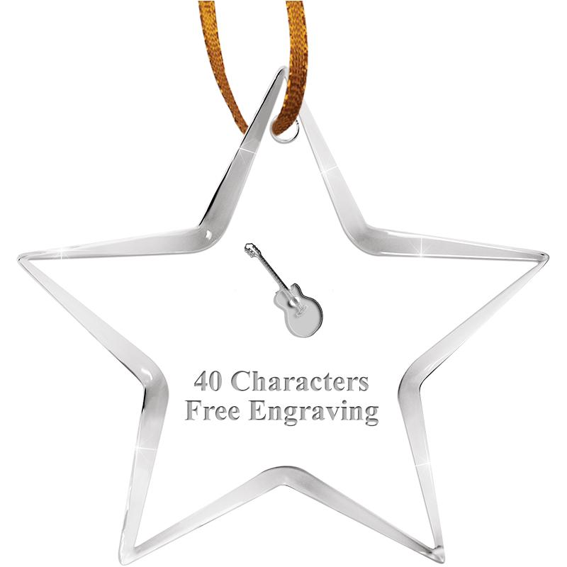 3 1/2" STAR ACRYLIC ORNAMENT