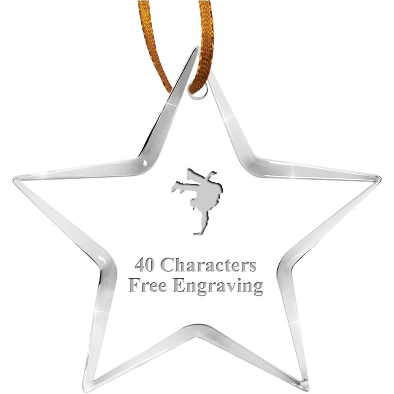 3 1/2" STAR ACRYLIC ORNAMENT