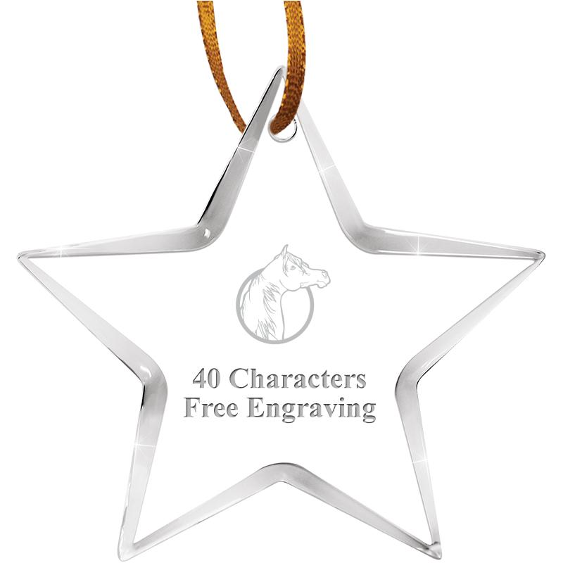 3 1/2" STAR ACRYLIC ORNAMENT