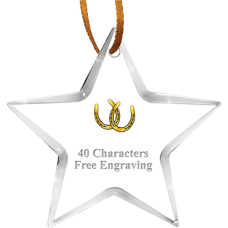 3 1/2" STAR ACRYLIC ORNAMENT