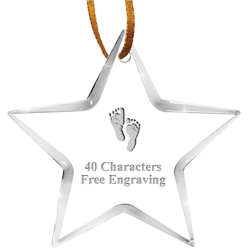 3 1/2" STAR ACRYLIC ORNAMENT