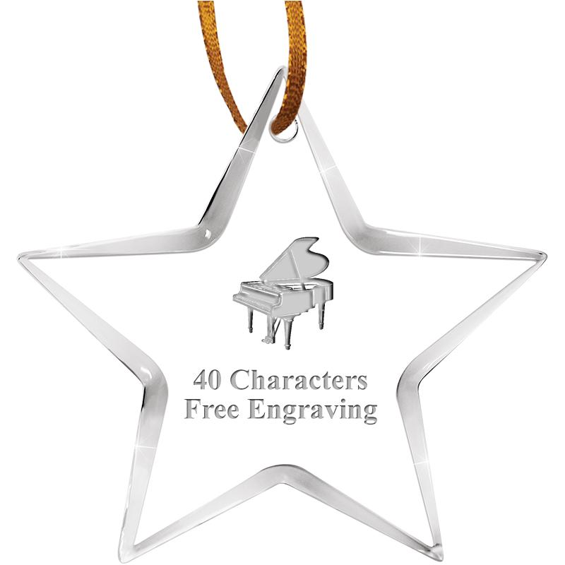 3 1/2" STAR ACRYLIC ORNAMENT