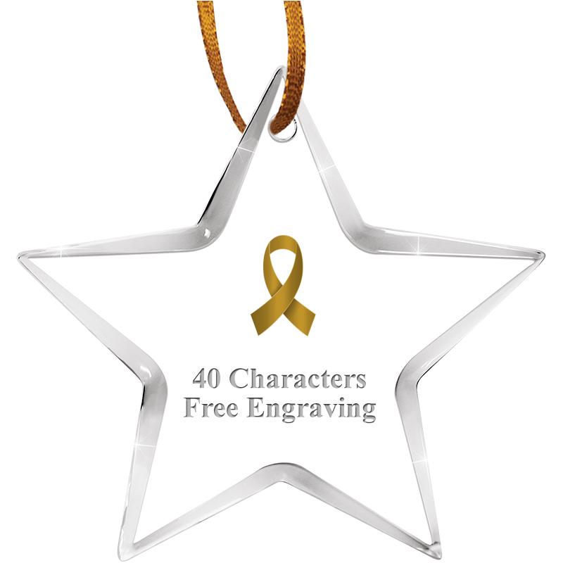 3 1/2" STAR ACRYLIC ORNAMENT