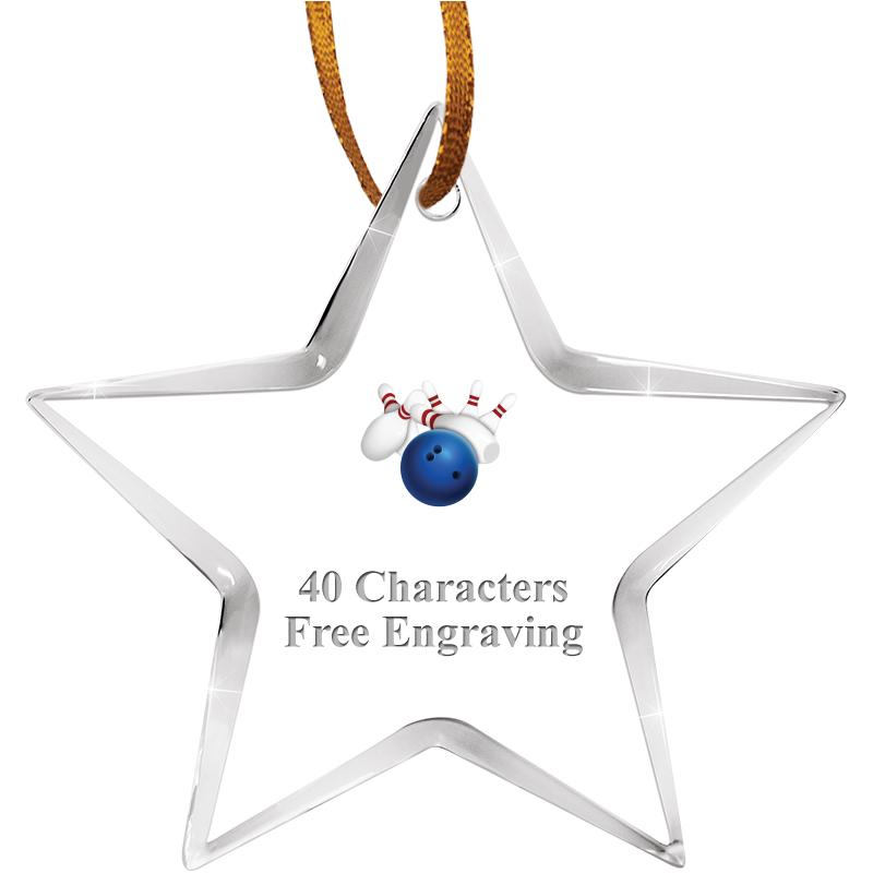 3 1/2" STAR ACRYLIC ORNAMENT