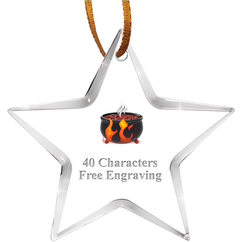 3 1/2" STAR ACRYLIC ORNAMENT