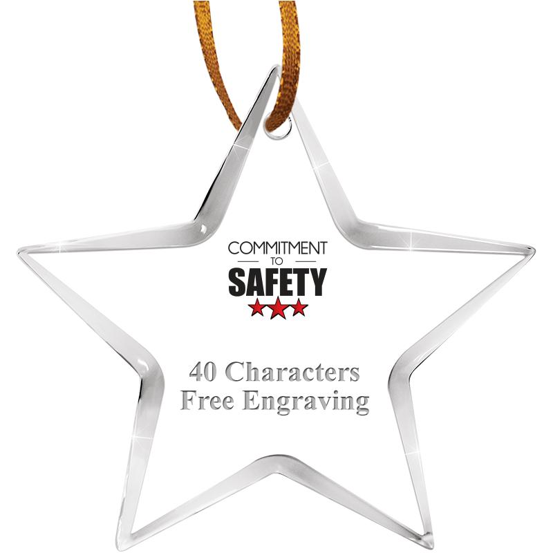 3 1/2" STAR ACRYLIC ORNAMENT