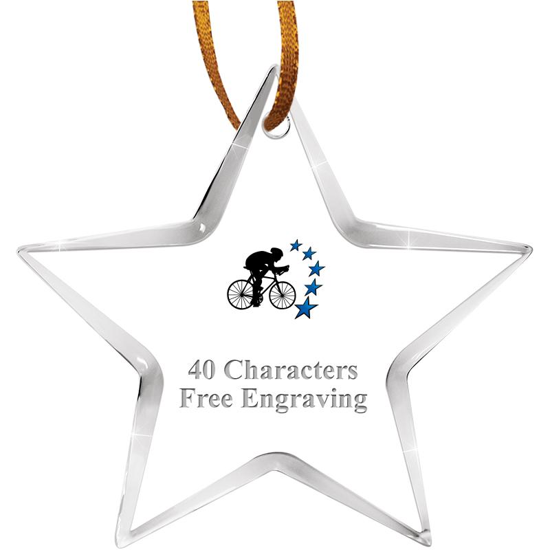 3 1/2" STAR ACRYLIC ORNAMENT