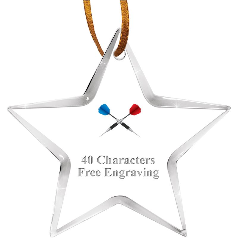 3 1/2" STAR ACRYLIC ORNAMENT