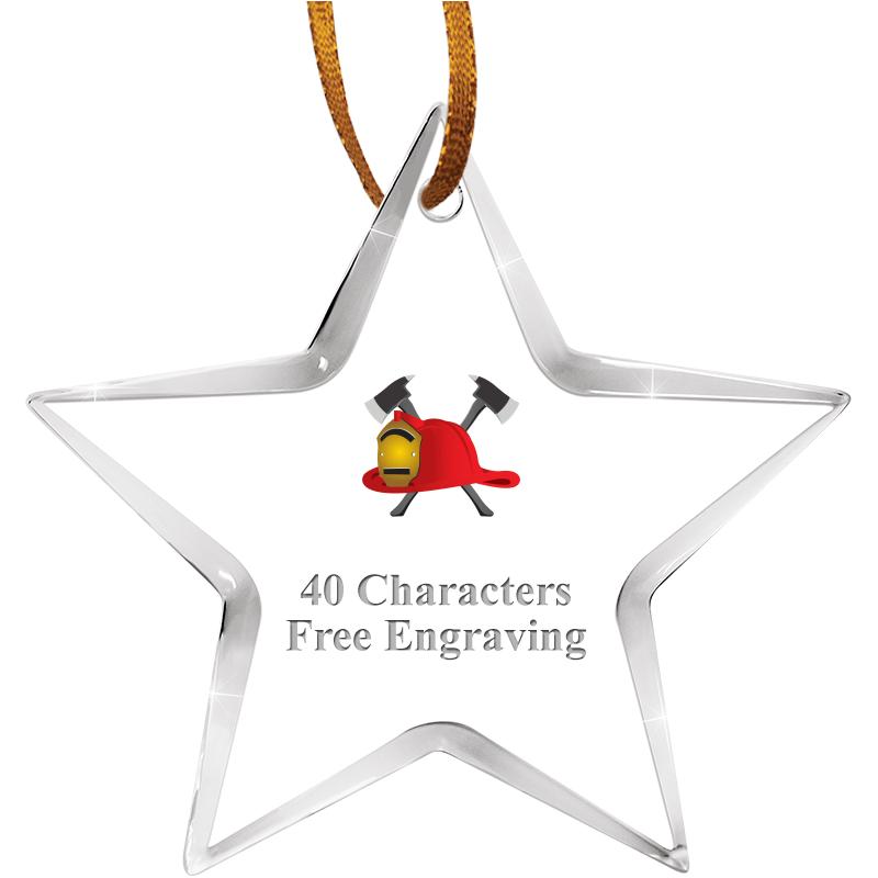 3 1/2" STAR ACRYLIC ORNAMENT