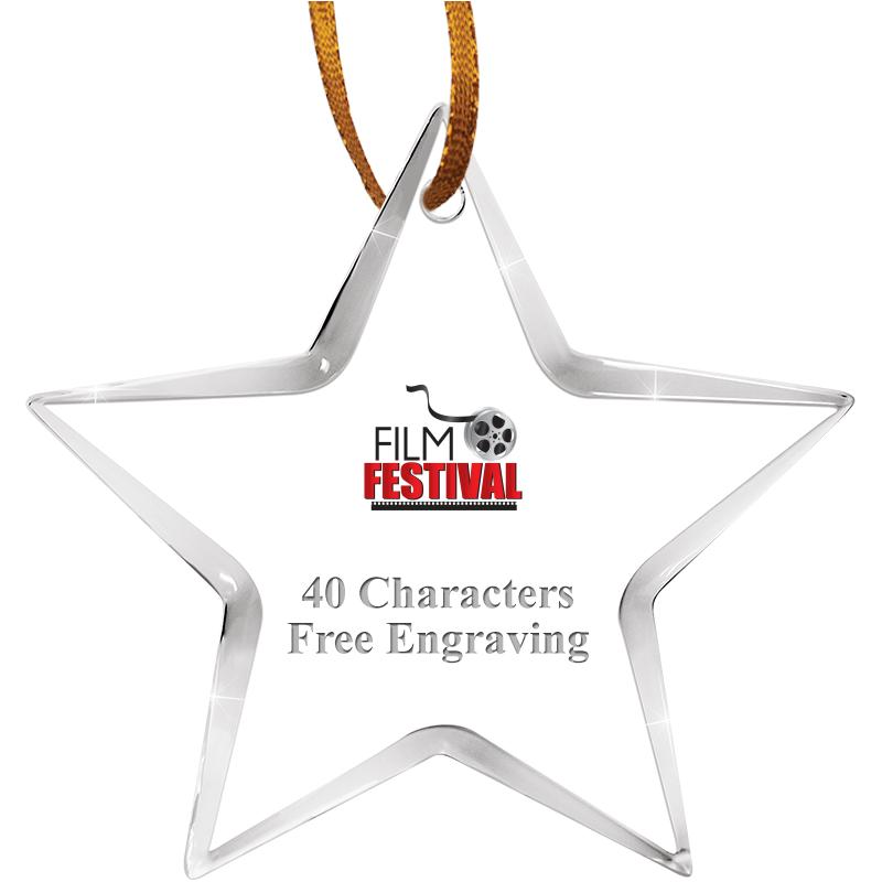 3 1/2" STAR ACRYLIC ORNAMENT