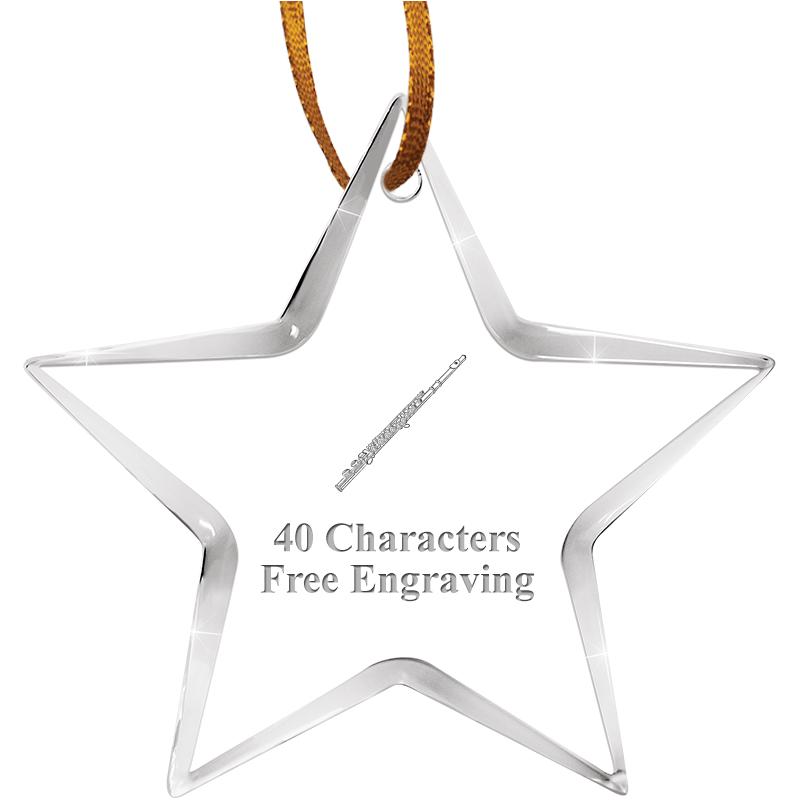 3 1/2" STAR ACRYLIC ORNAMENT