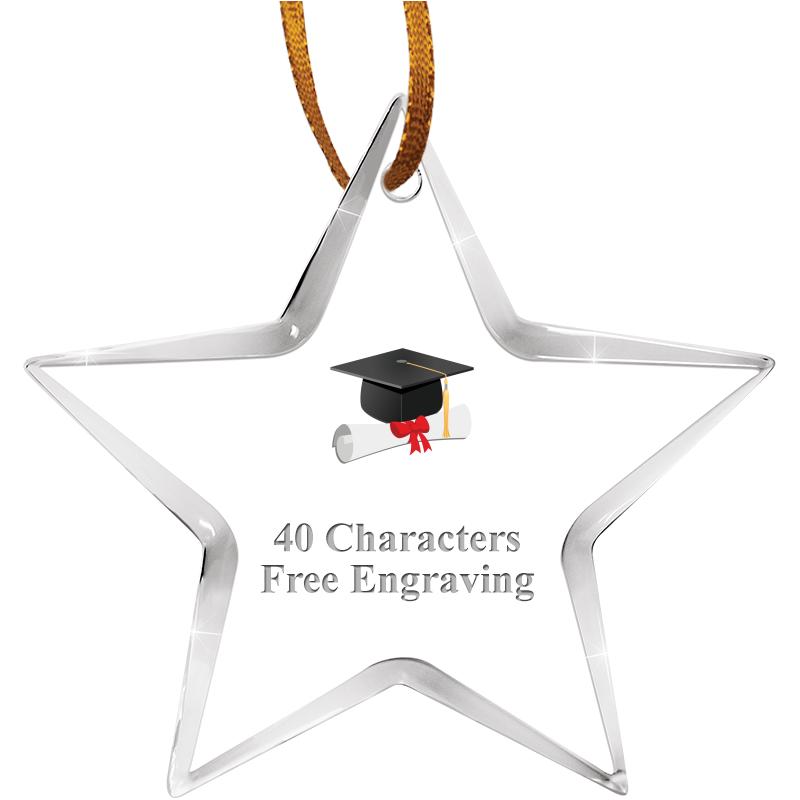 3 1/2" STAR ACRYLIC ORNAMENT