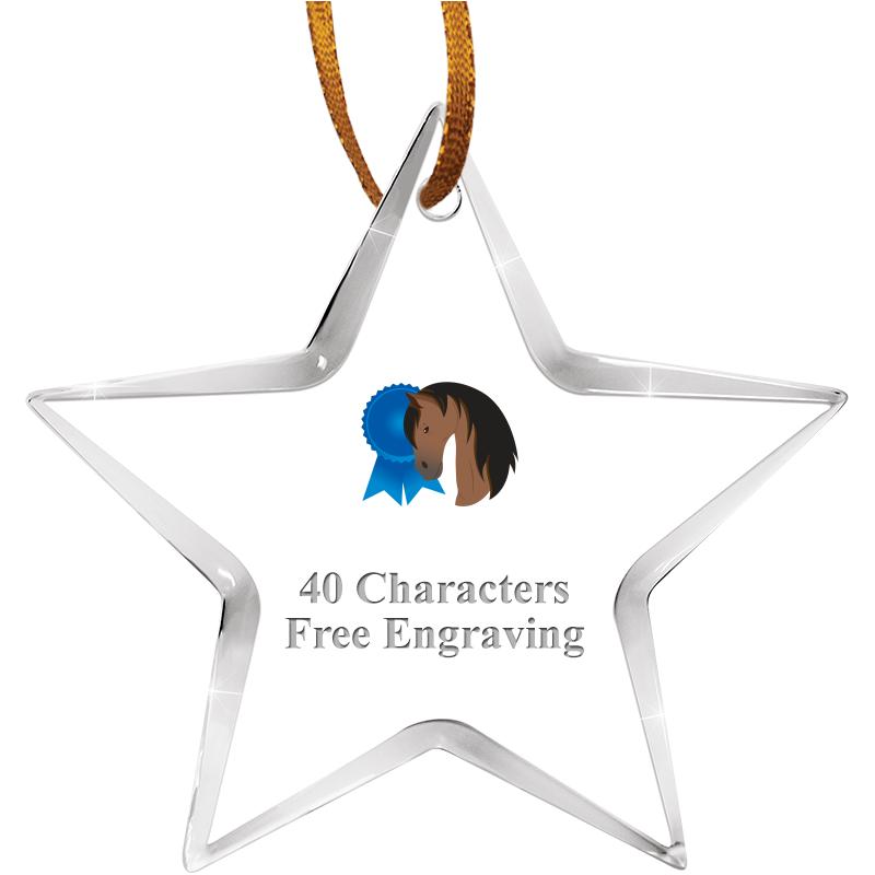 3 1/2" STAR ACRYLIC ORNAMENT