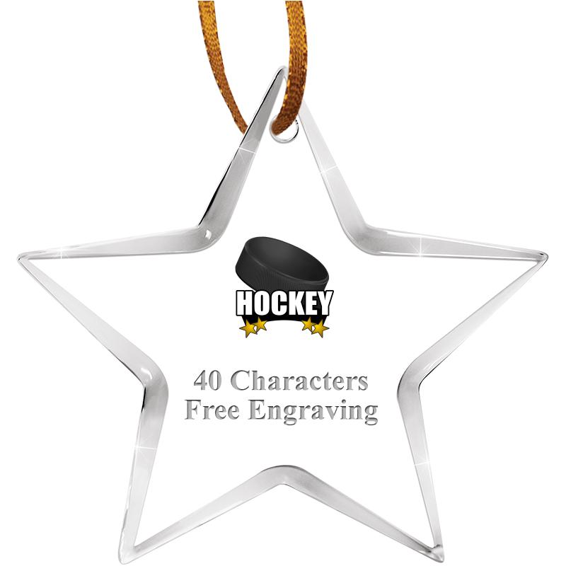 3 1/2" STAR ACRYLIC ORNAMENT